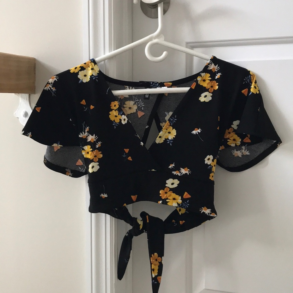 H&M Floral Wrap Plunge V